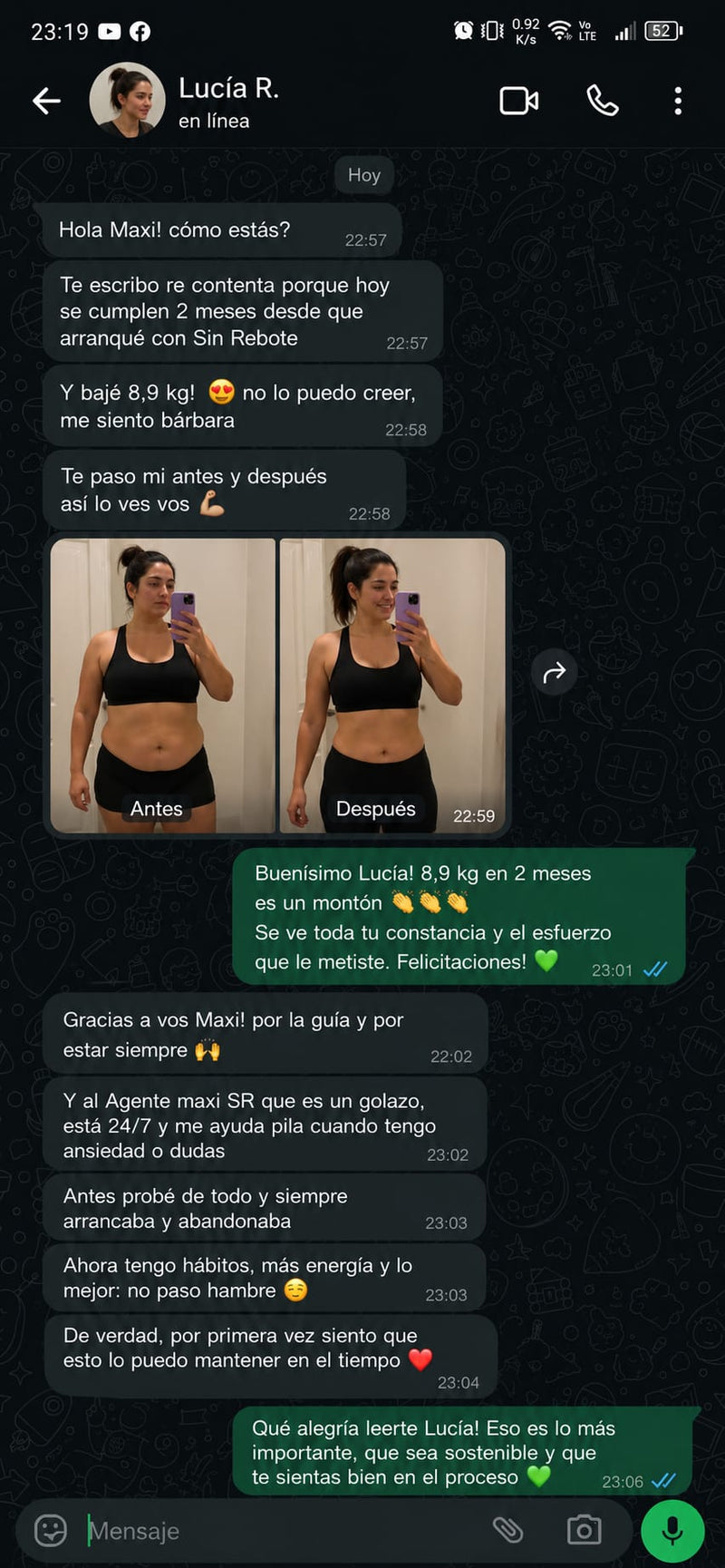Resultado real WhatsApp 5