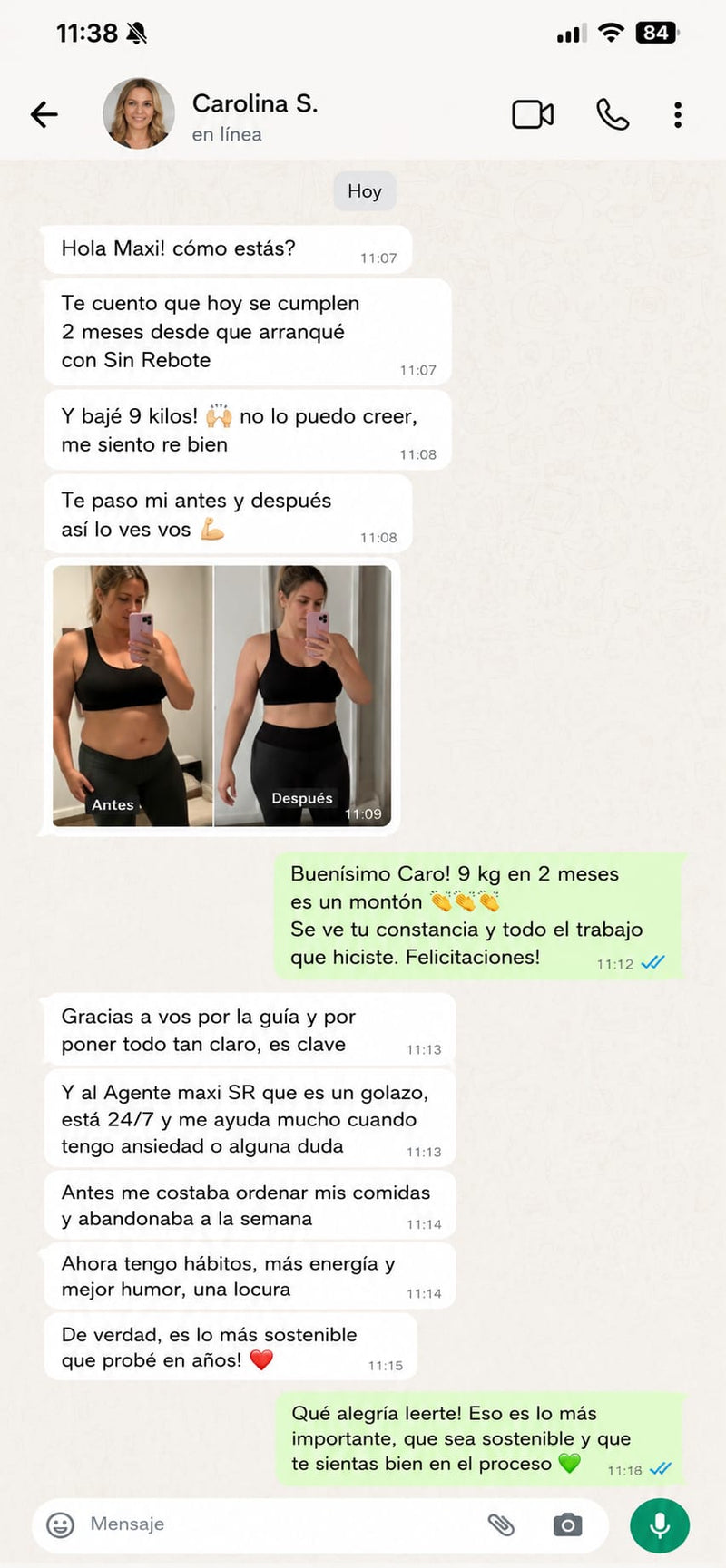 Resultado real WhatsApp 2